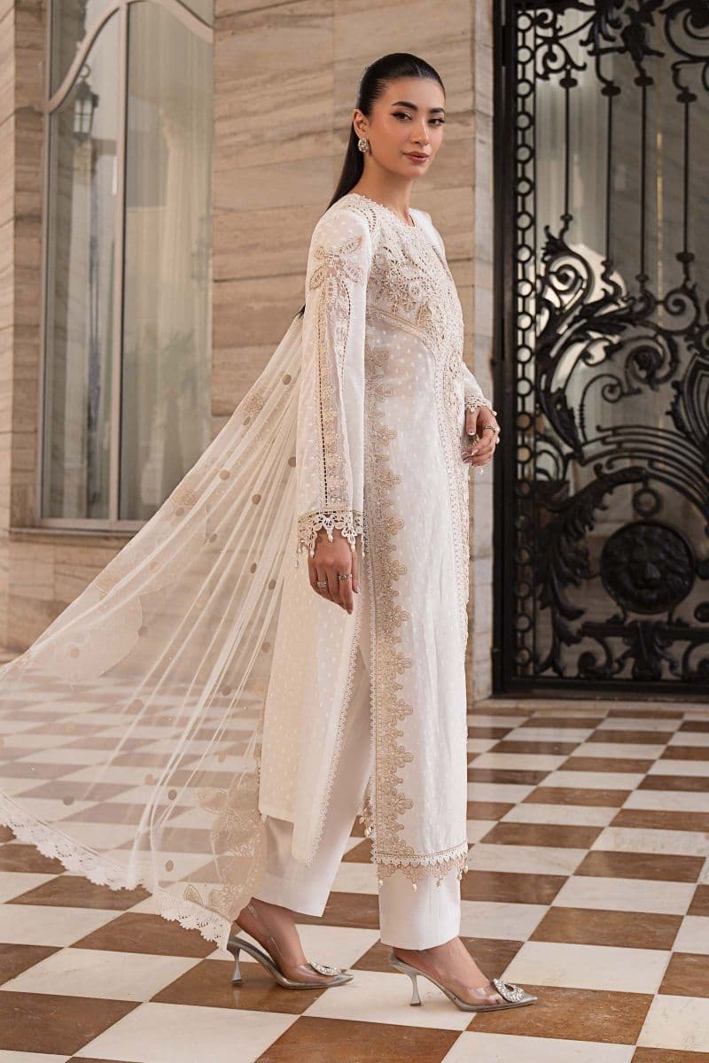 3 Piece Embroidered Jacquard Lawn Suit thumbnail