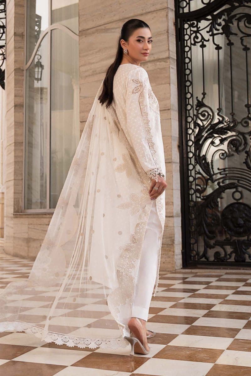 3 Piece Embroidered Jacquard Lawn Suit thumbnail