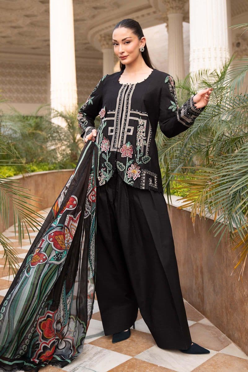 3 Piece Embroidered Jacquard Lawn Suit thumbnail