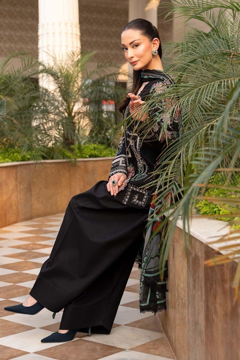 3 Piece Embroidered Jacquard Lawn Suit thumbnail