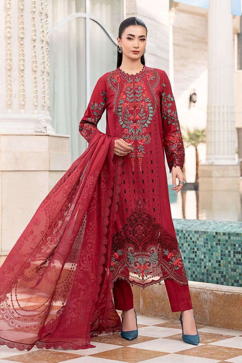 3 Piece Embroidered Jacquard Lawn Suit thumbnail