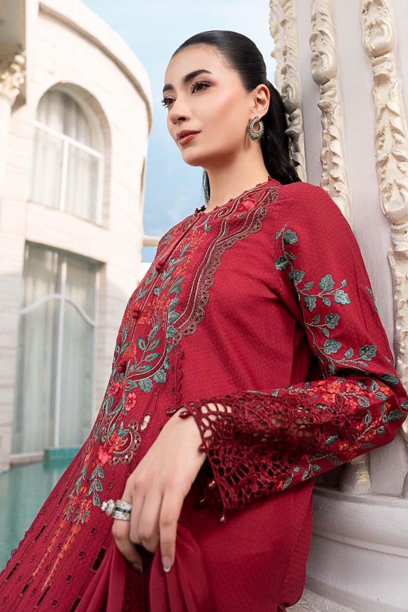 3 Piece Embroidered Jacquard Lawn Suit thumbnail