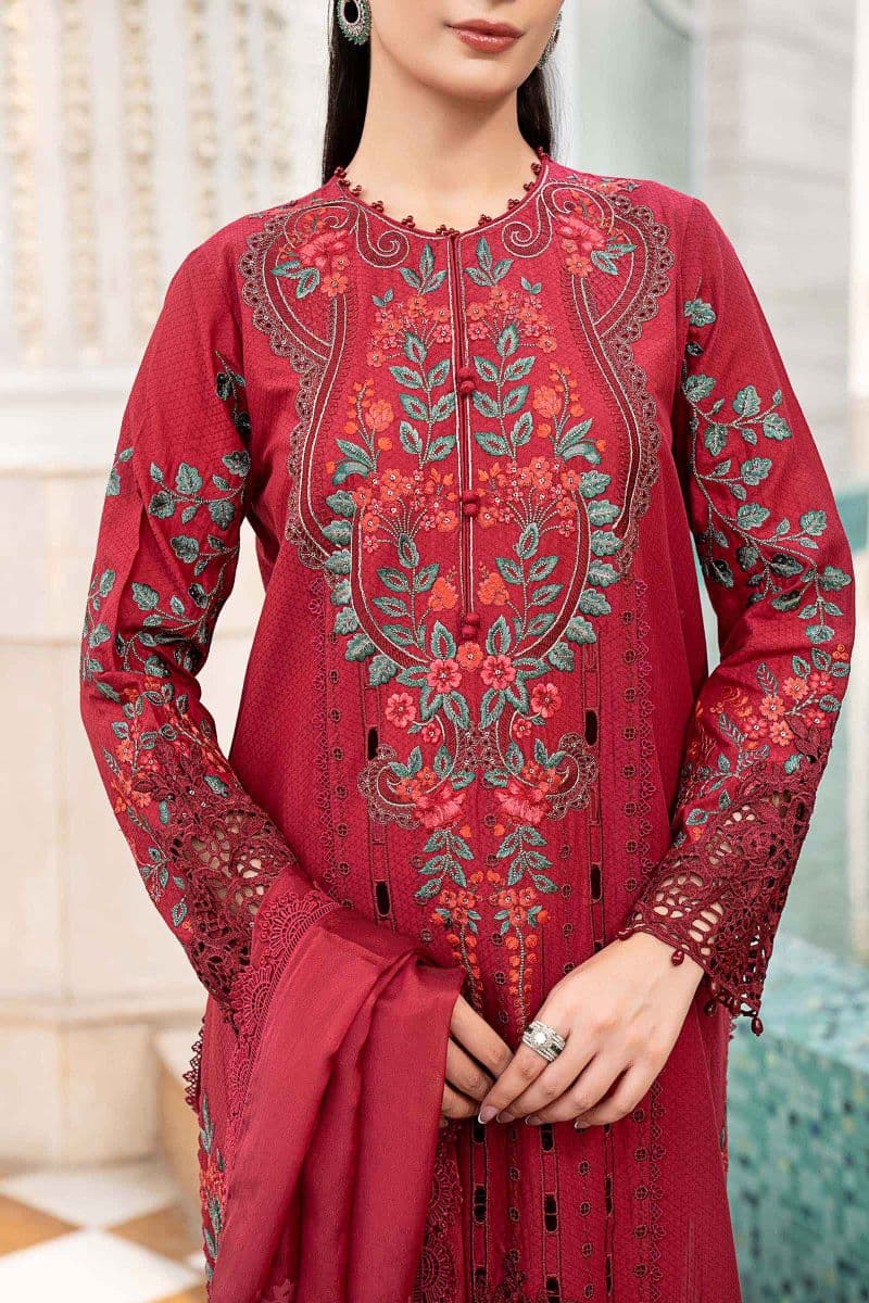3 Piece Embroidered Jacquard Lawn Suit thumbnail
