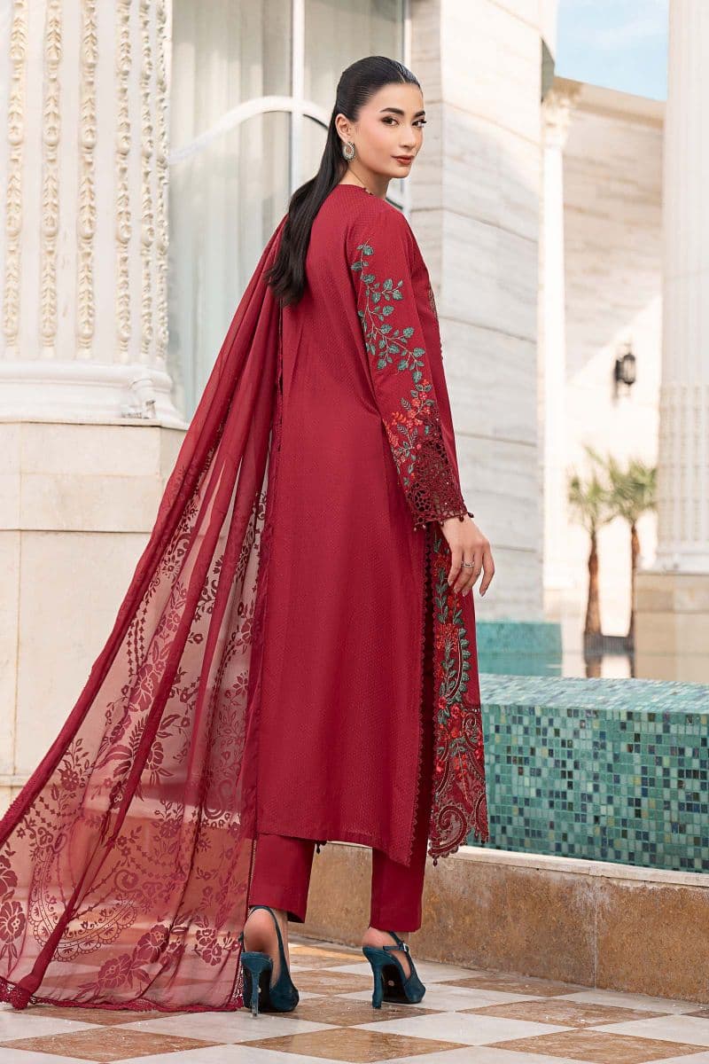 3 Piece Embroidered Jacquard Lawn Suit thumbnail