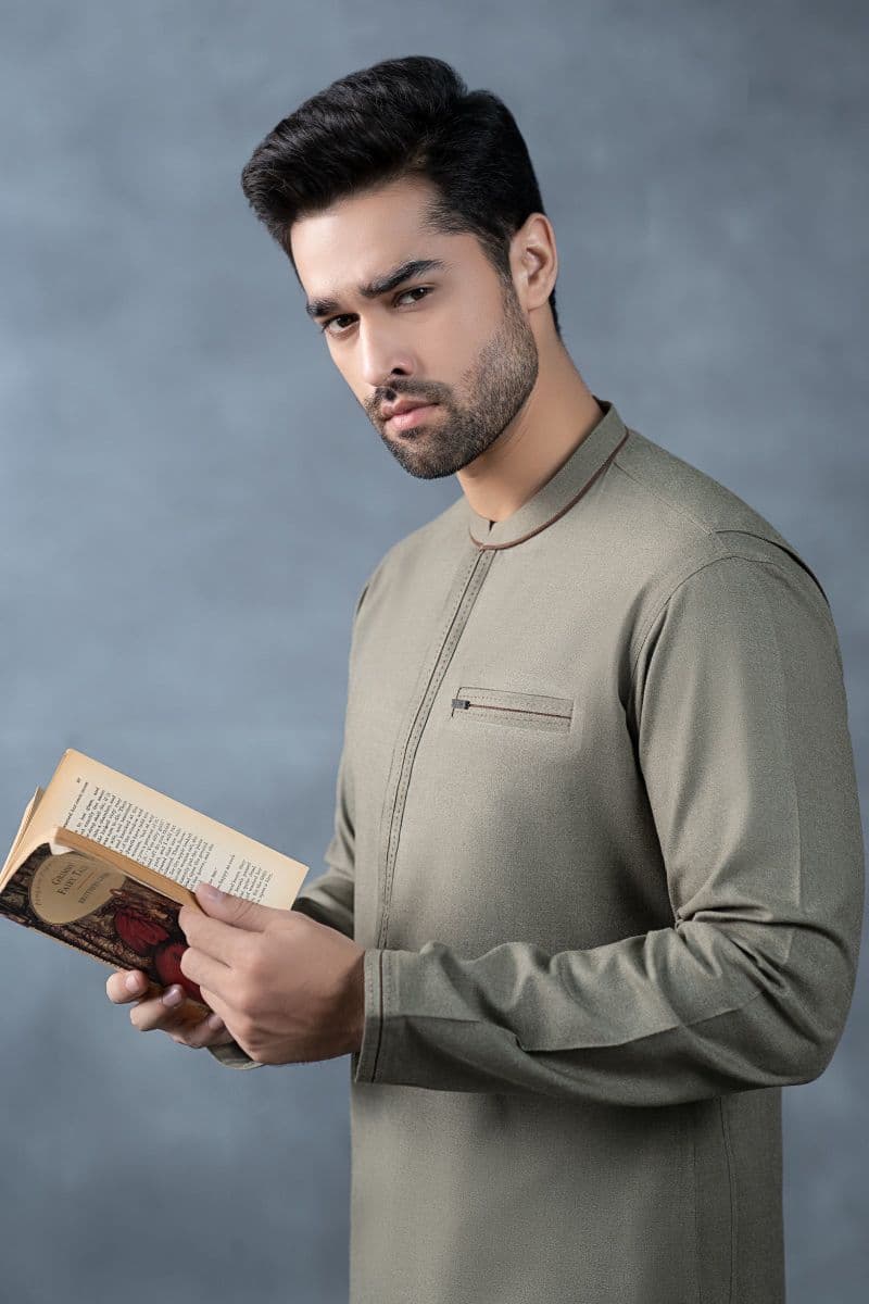 Nova Yarn Dyed Khaddar Kurta thumbnail