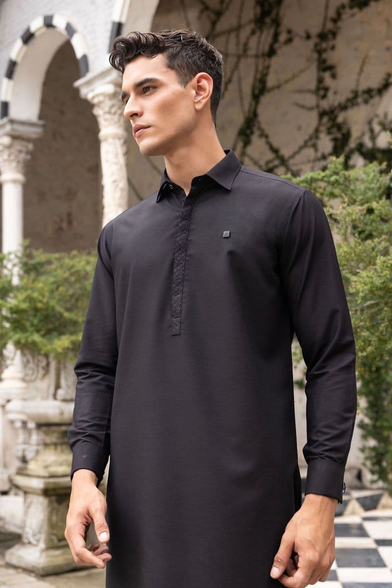 2 Piece Embroidered Blended Suit thumbnail