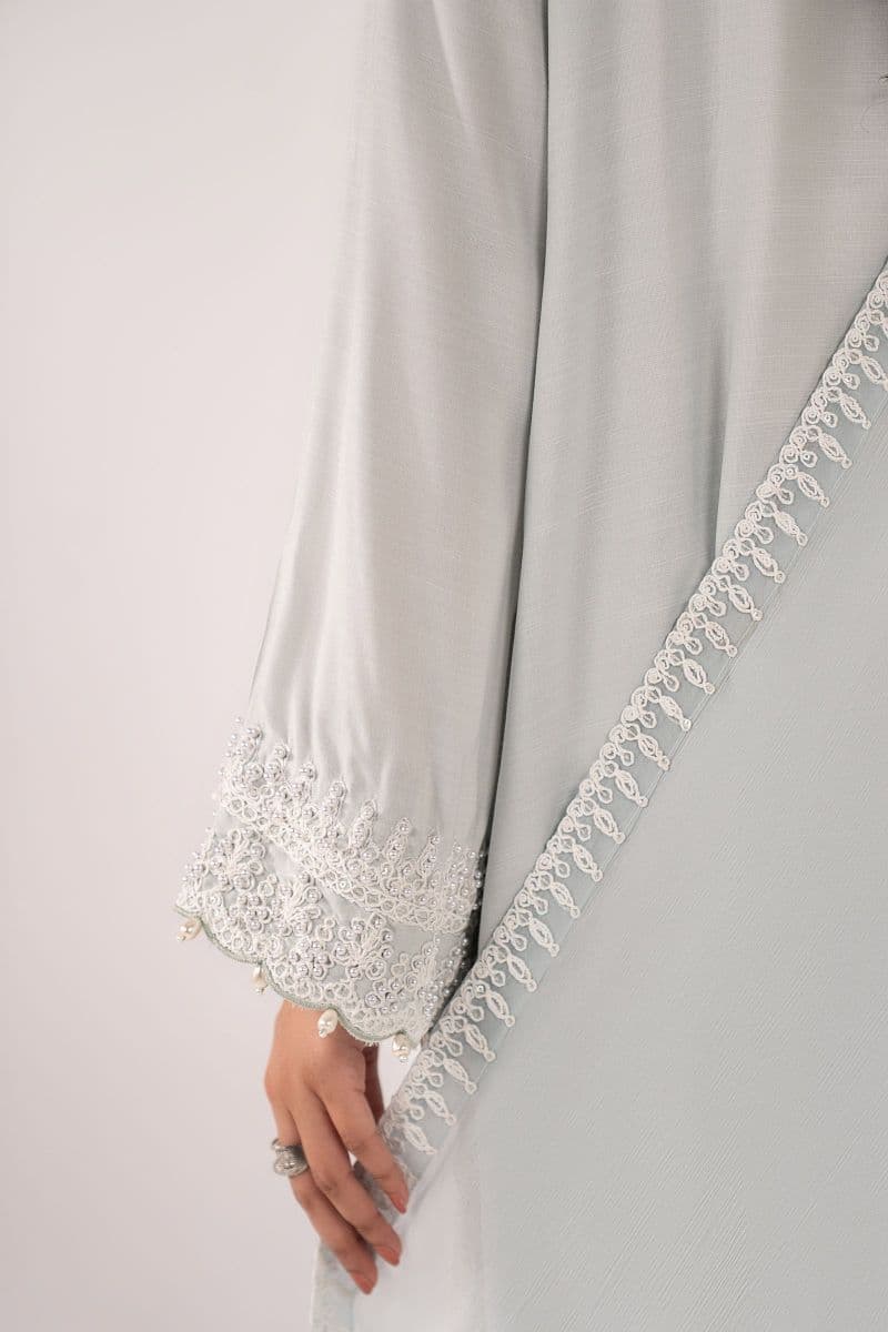 3 Piece Embroidered Raw Silk Suit thumbnail