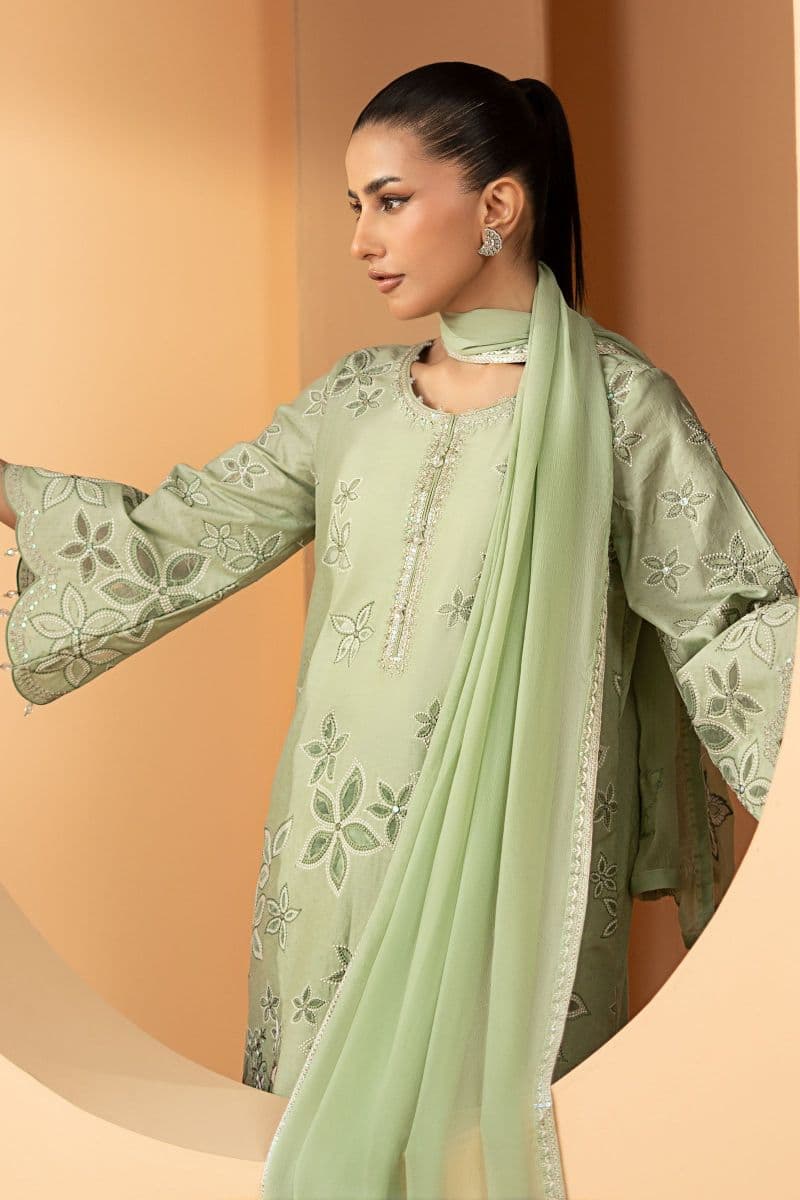 3 Piece Embroidered Dobby Lawn Suit thumbnail