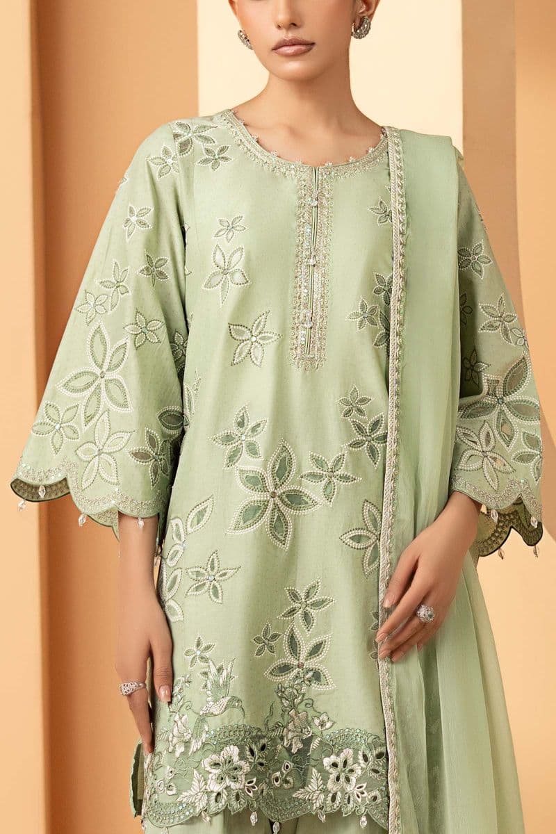 3 Piece Embroidered Dobby Lawn Suit thumbnail