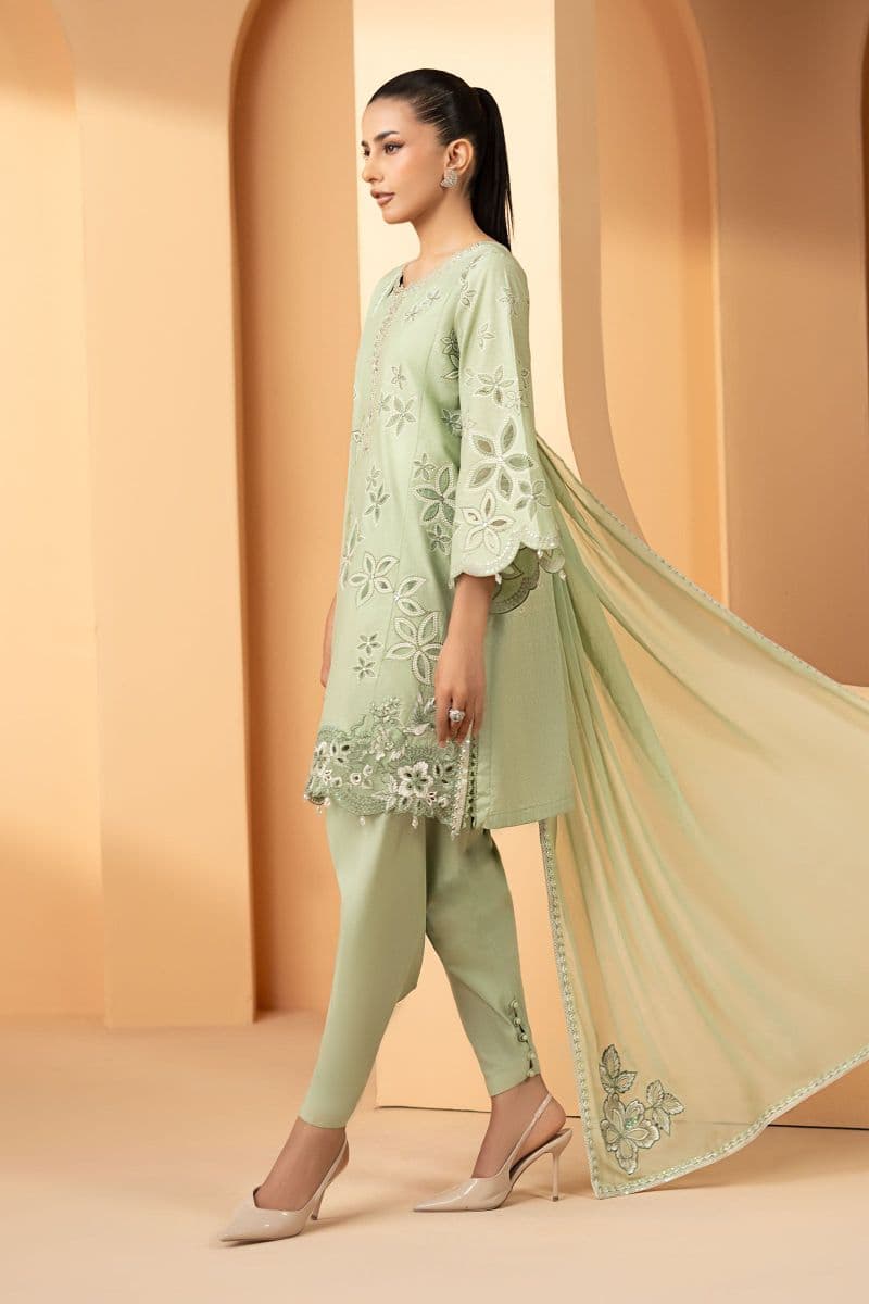 3 Piece Embroidered Dobby Lawn Suit thumbnail