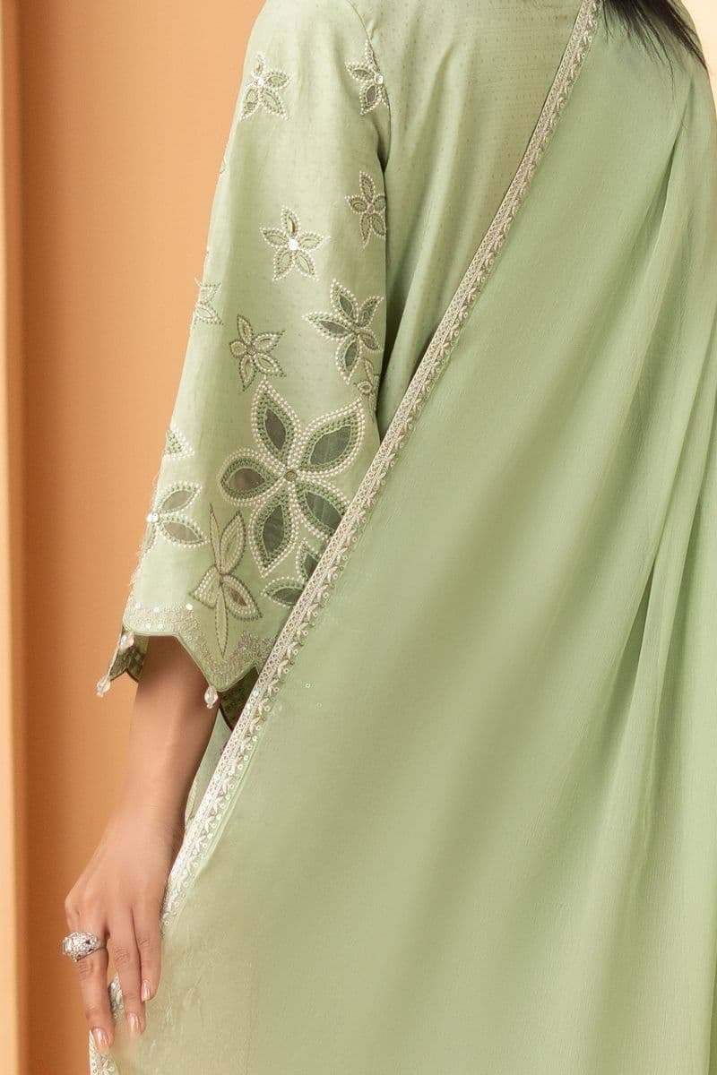 3 Piece Embroidered Dobby Lawn Suit thumbnail