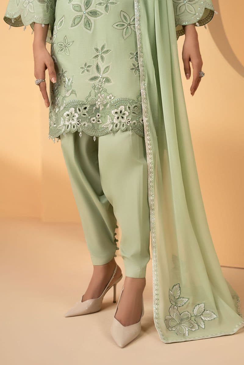 3 Piece Embroidered Dobby Lawn Suit thumbnail