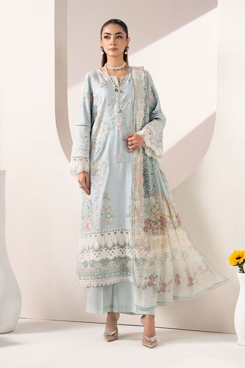 3 Piece Embroidered Paper Silk Suit thumbnail
