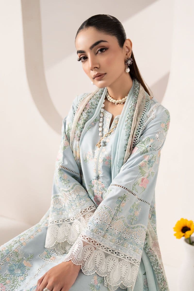3 Piece Embroidered Paper Silk Suit thumbnail
