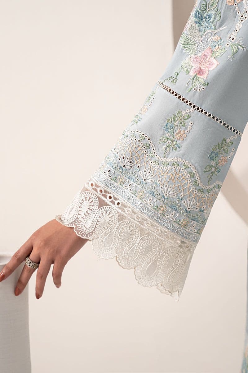 3 Piece Embroidered Paper Silk Suit thumbnail