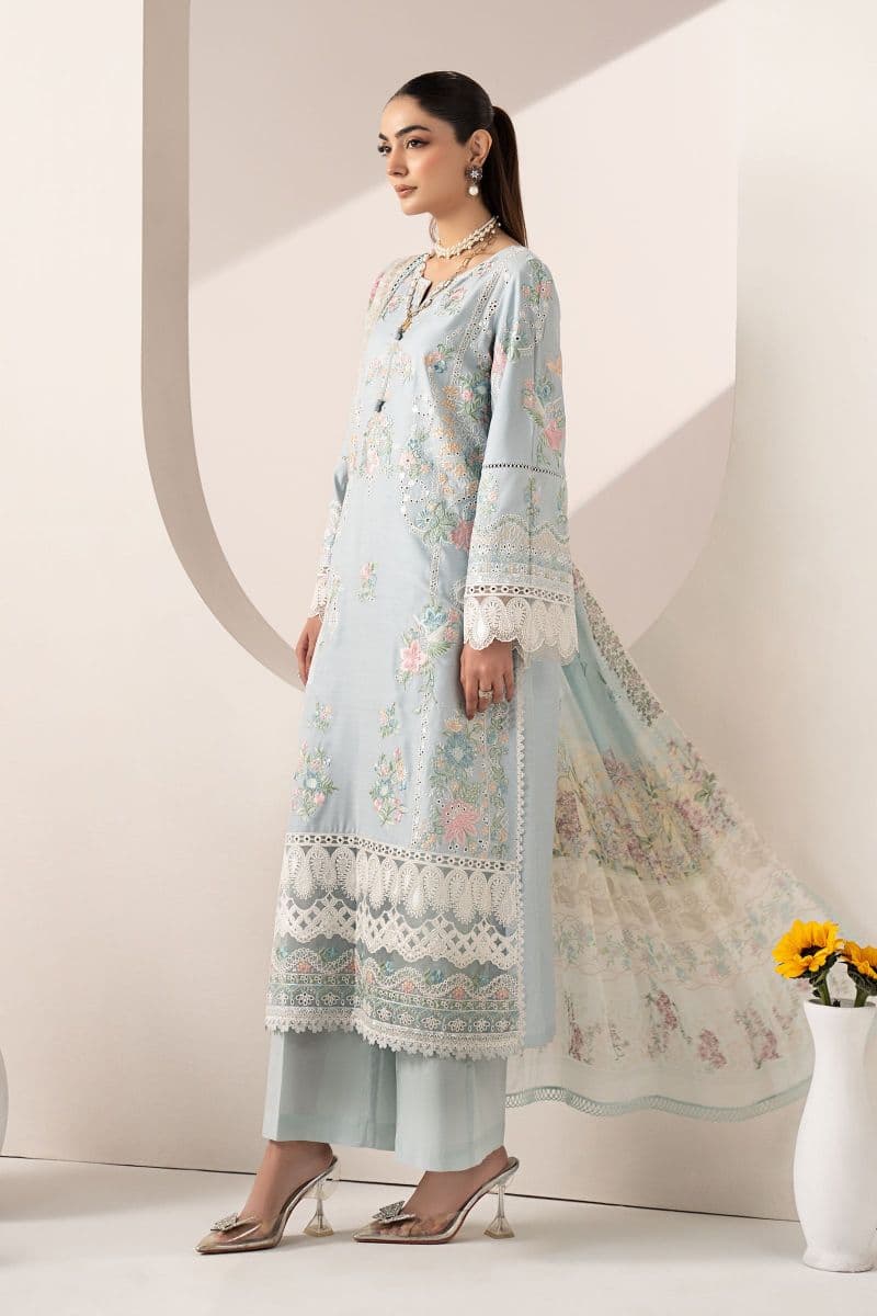 3 Piece Embroidered Paper Silk Suit thumbnail