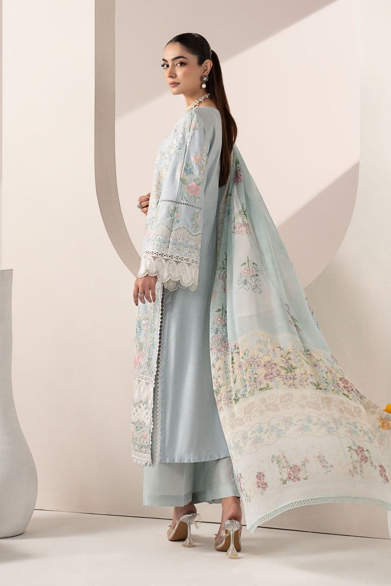 3 Piece Embroidered Paper Silk Suit thumbnail