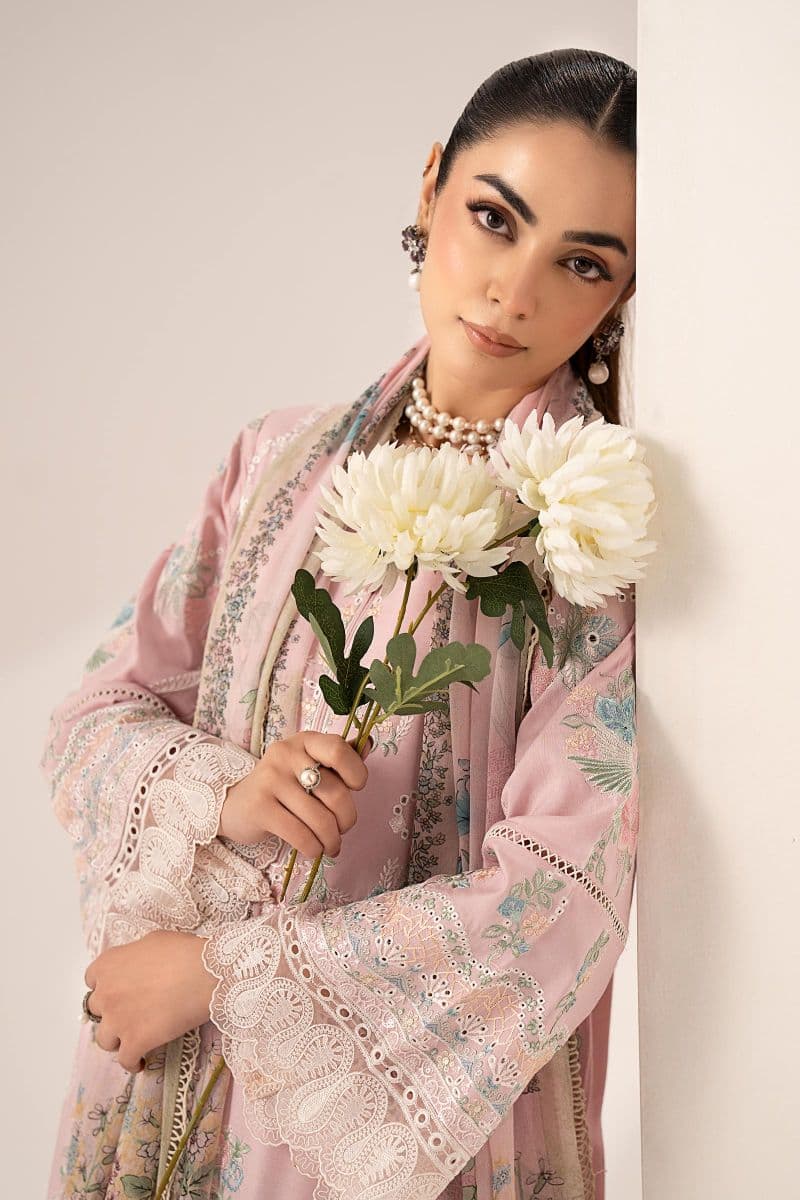 3 Piece Embroidered Paper Silk Suit thumbnail