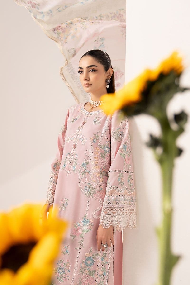3 Piece Embroidered Paper Silk Suit thumbnail
