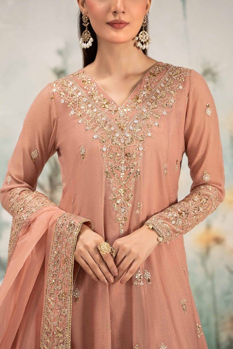 3 Piece Embroidered Cotton Net Suit thumbnail