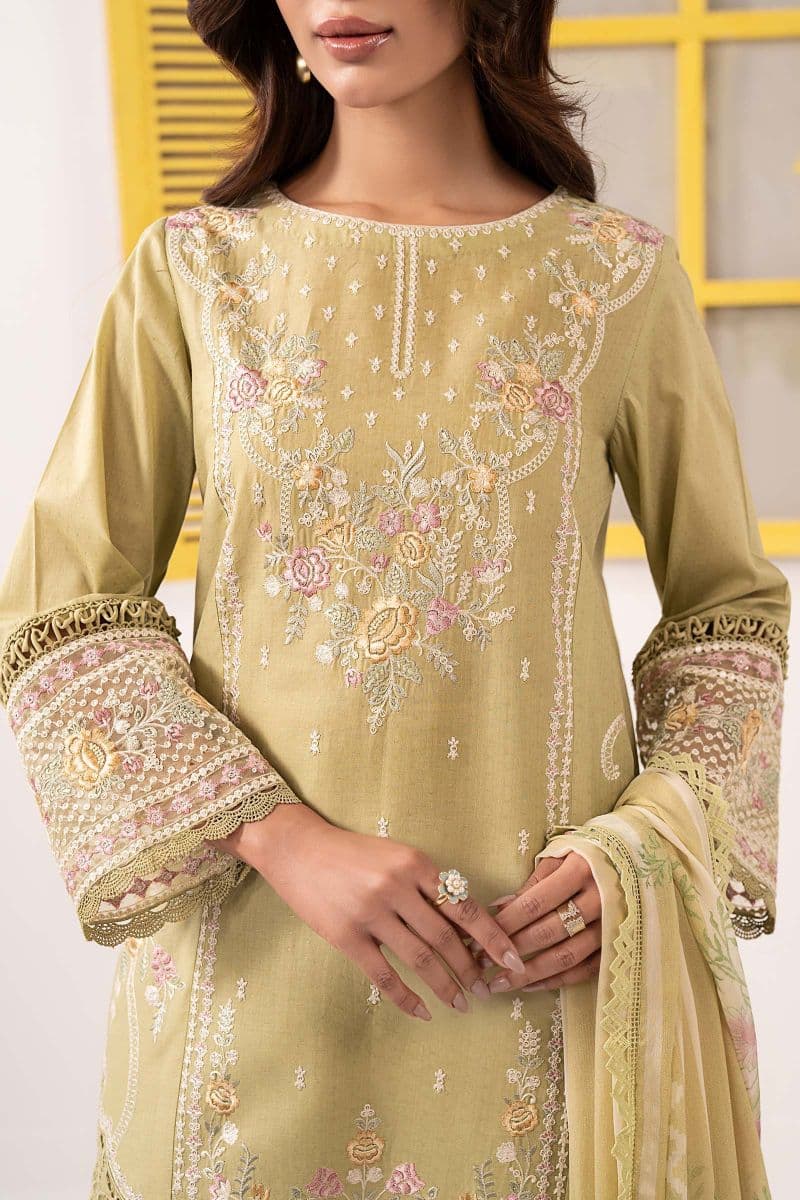 3 Piece Embroidered Dobby Lawn Suit thumbnail