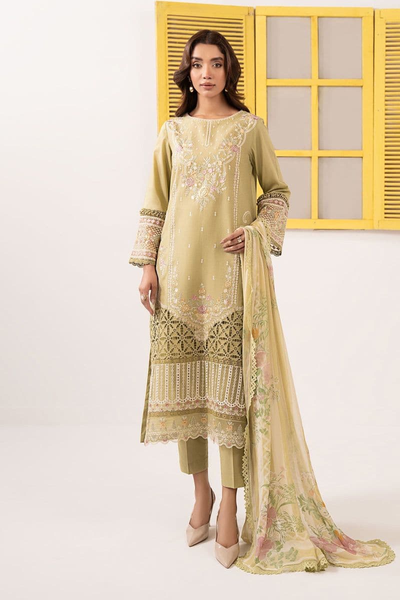 3 Piece Embroidered Dobby Lawn Suit thumbnail