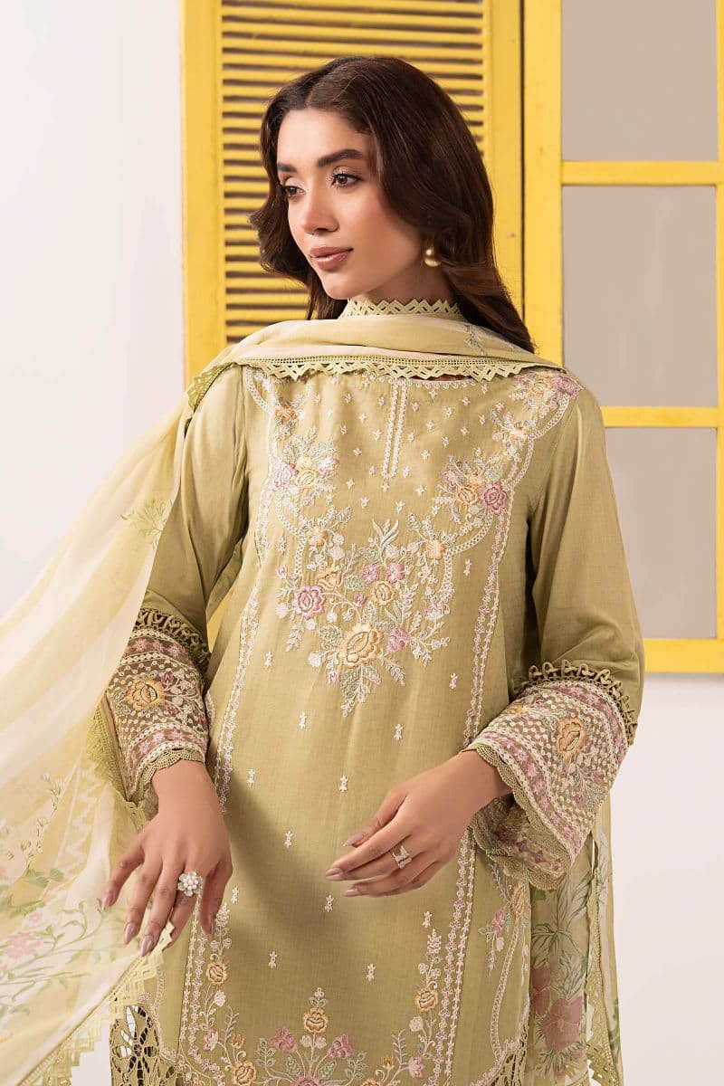 3 Piece Embroidered Dobby Lawn Suit thumbnail