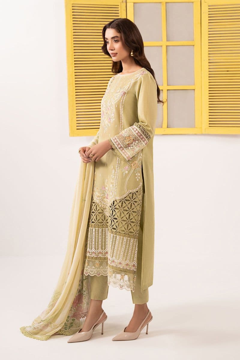 3 Piece Embroidered Dobby Lawn Suit thumbnail