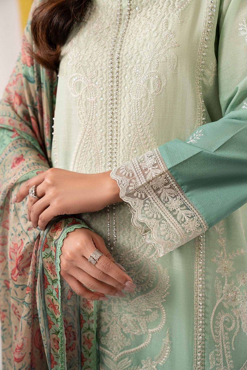 3 Piece Embroidered Dobby Lawn Suit thumbnail