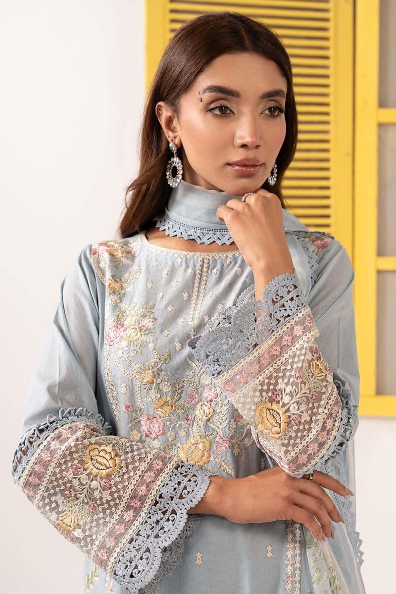 3 Piece Embroidered Dobby Lawn Suit thumbnail