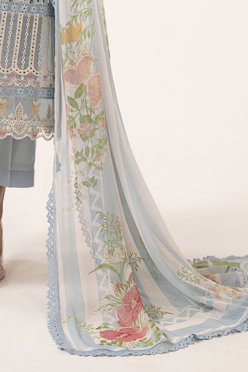 3 Piece Embroidered Dobby Lawn Suit thumbnail