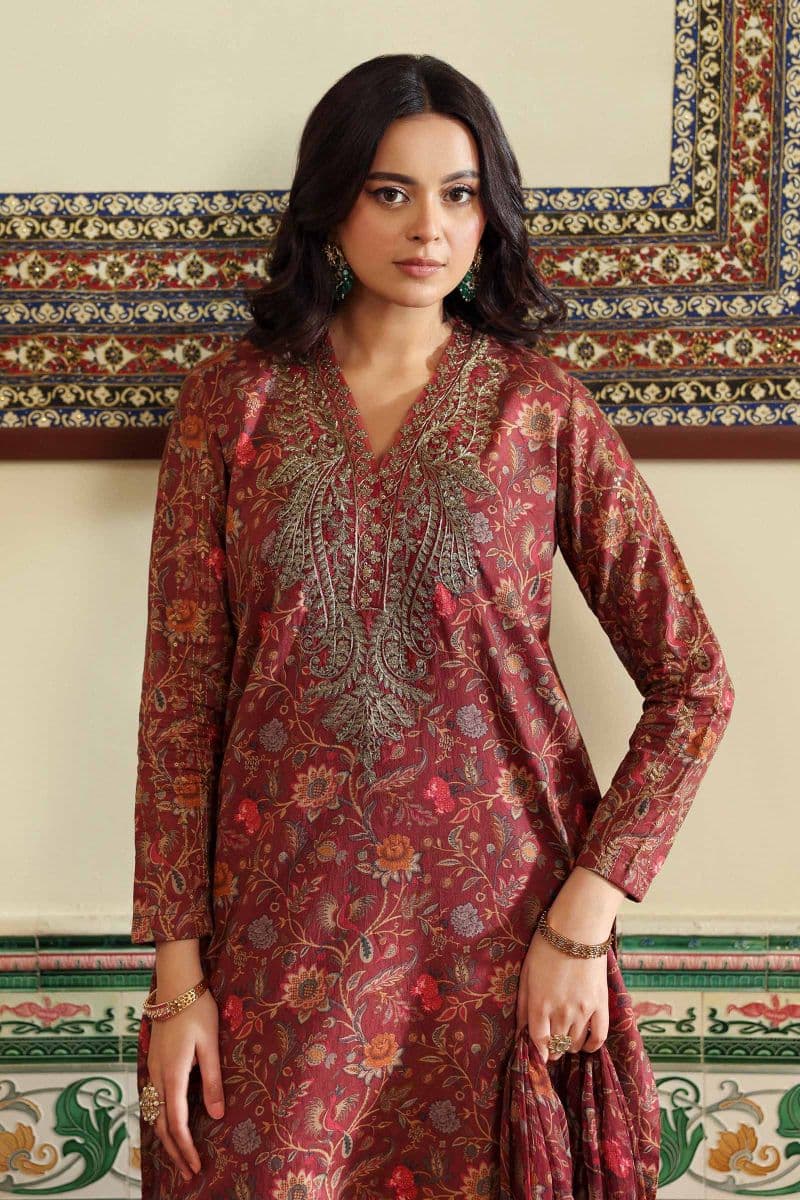 3 Piece Embroidered Dobby Lawn Suit thumbnail