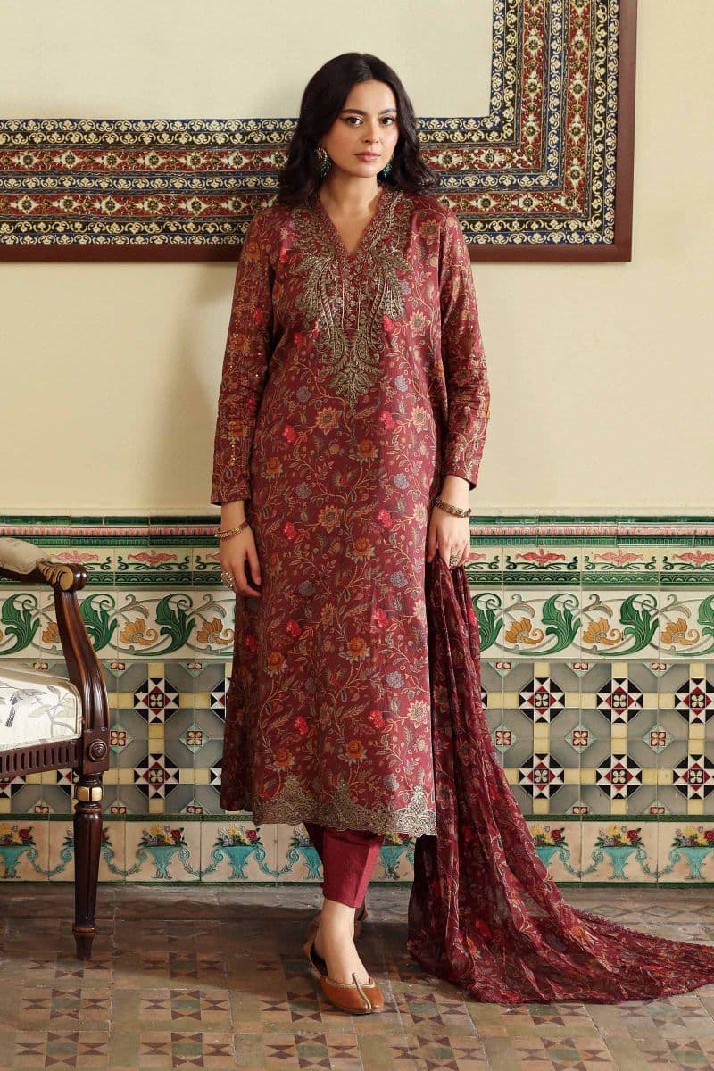 3 Piece Embroidered Dobby Lawn Suit thumbnail