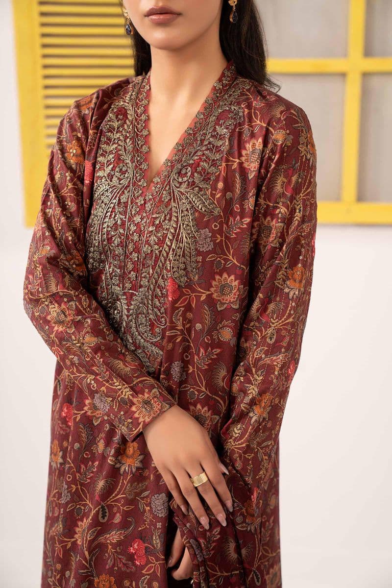 3 Piece Embroidered Dobby Lawn Suit thumbnail