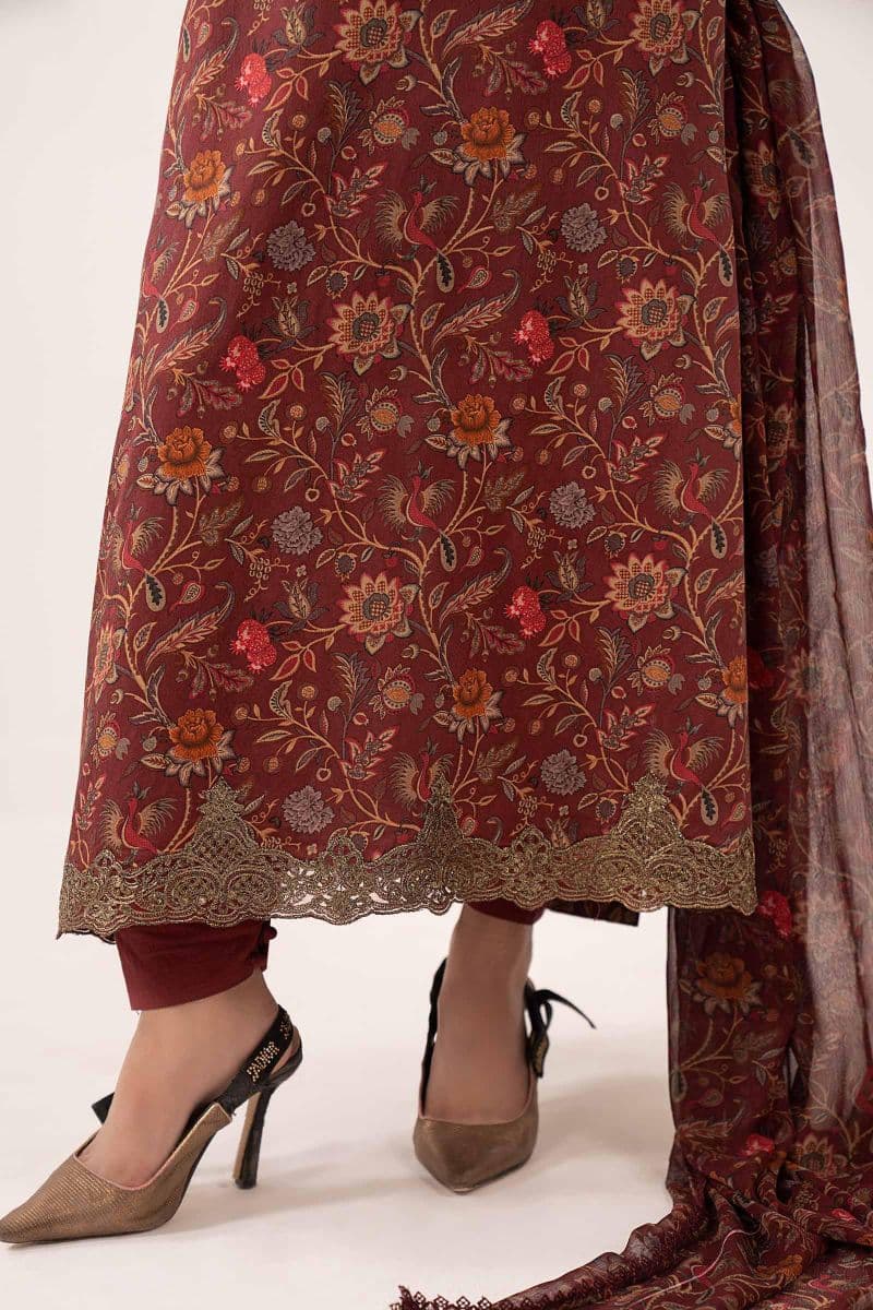 3 Piece Embroidered Dobby Lawn Suit thumbnail