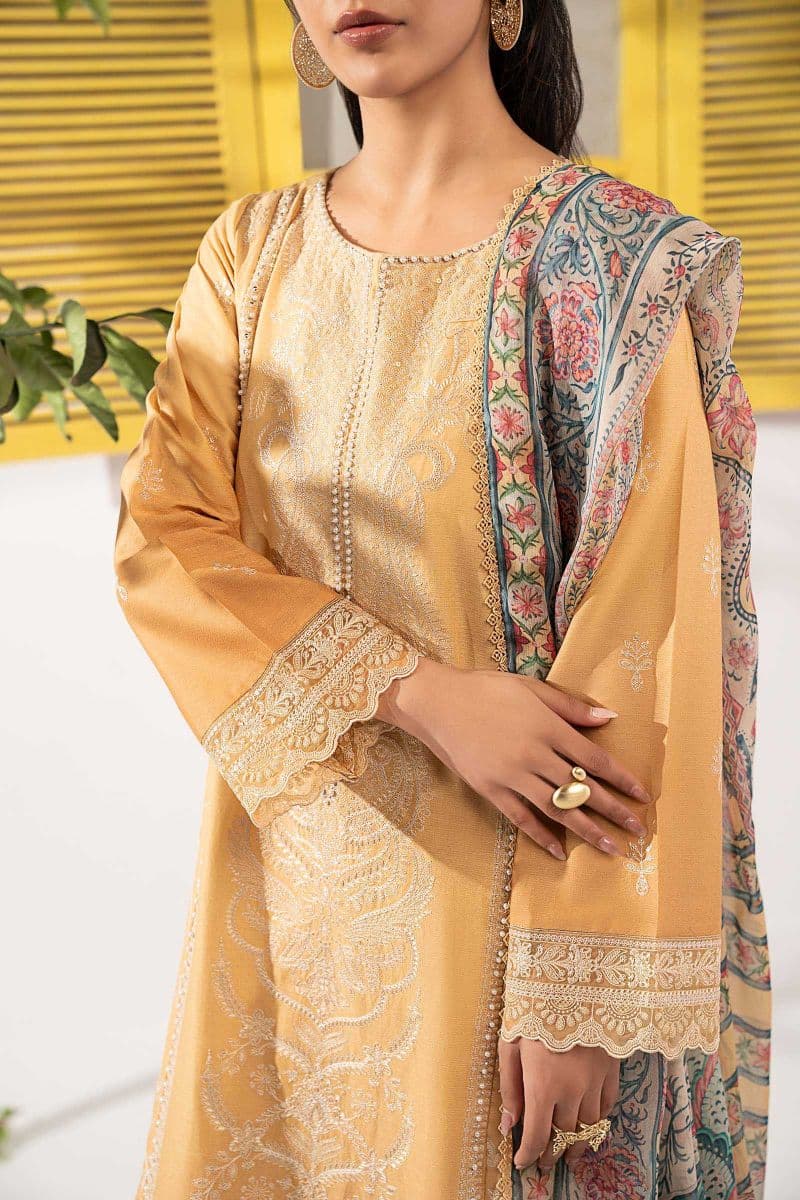 3 Piece Embroidered Dobby Lawn Suit thumbnail