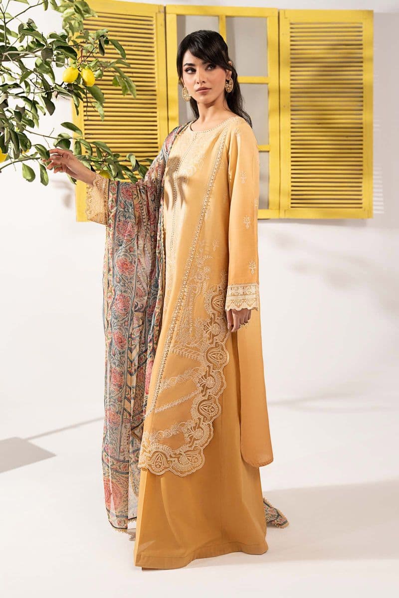 3 Piece Embroidered Dobby Lawn Suit thumbnail