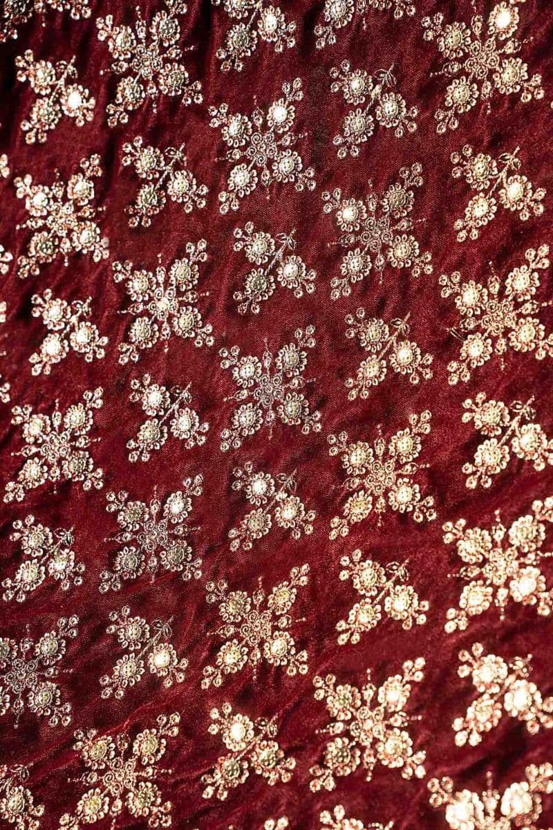 Embroidered Velvet Fabric (1Pc) thumbnail