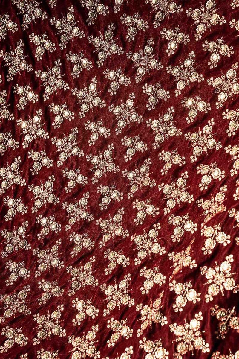 Embroidered Velvet Fabric (1Pc) thumbnail