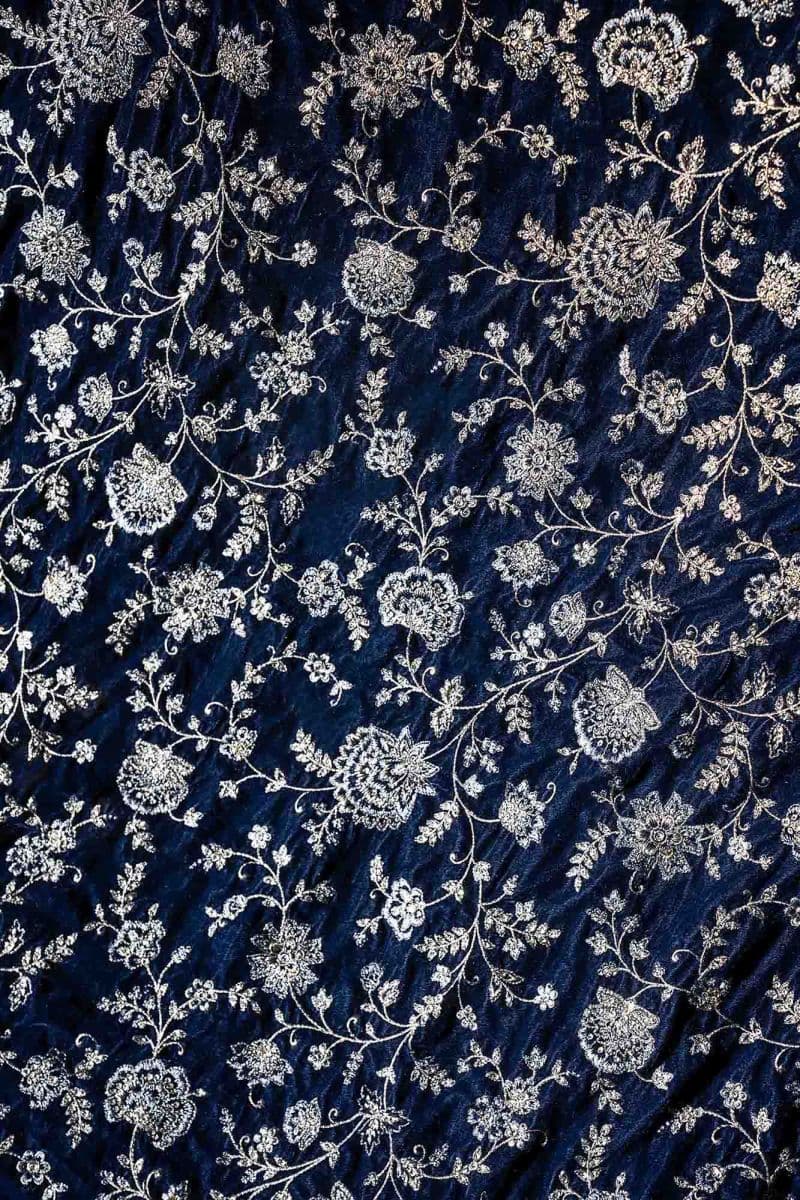 Embroidered Velvet Fabric (1Pc) thumbnail
