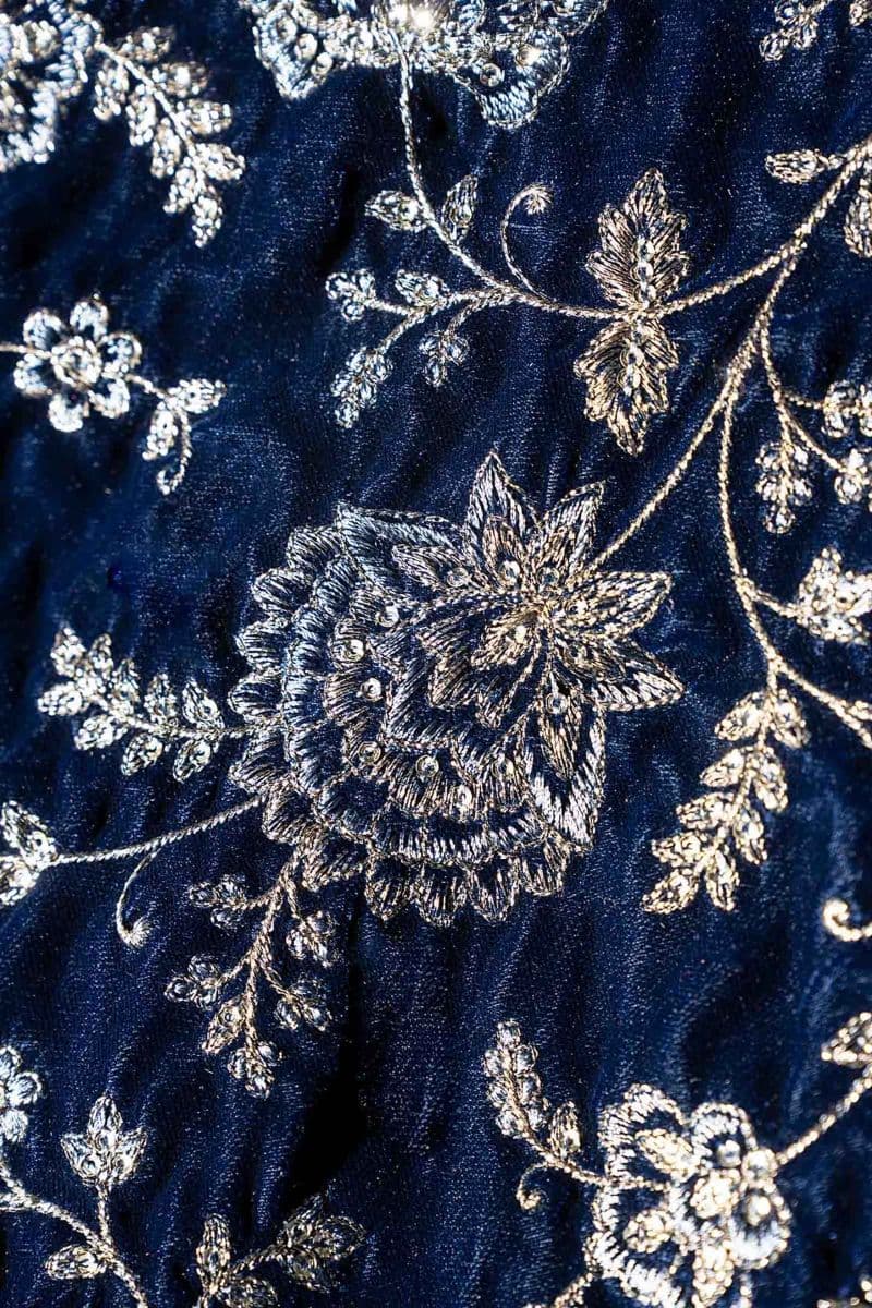 Embroidered Velvet Fabric (1Pc) thumbnail