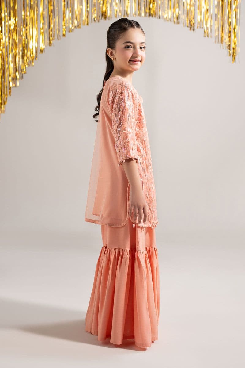 2 Piece Embellished Net Suit