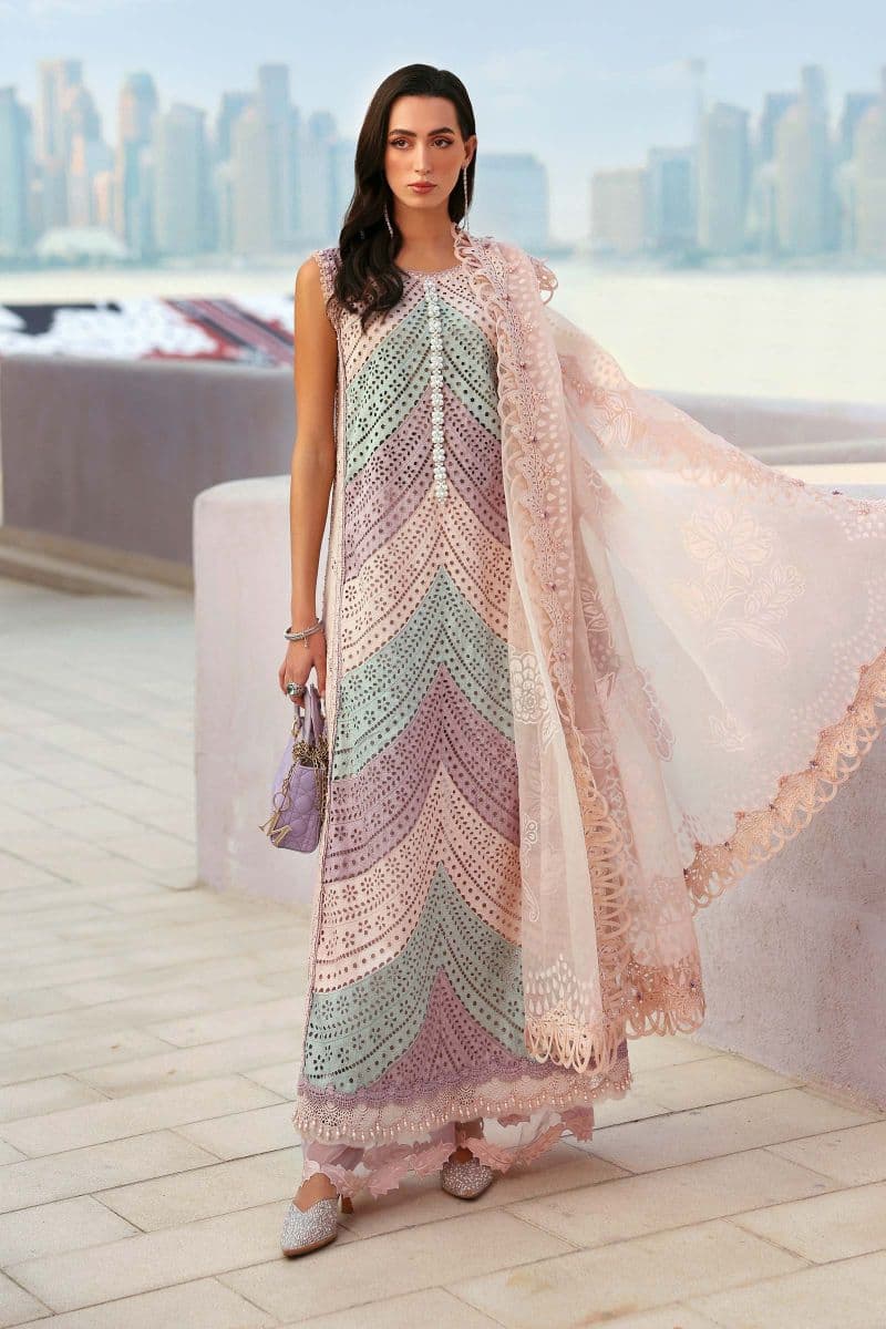 3 Piece Unstitched Embroidered Lawn Suit thumbnail