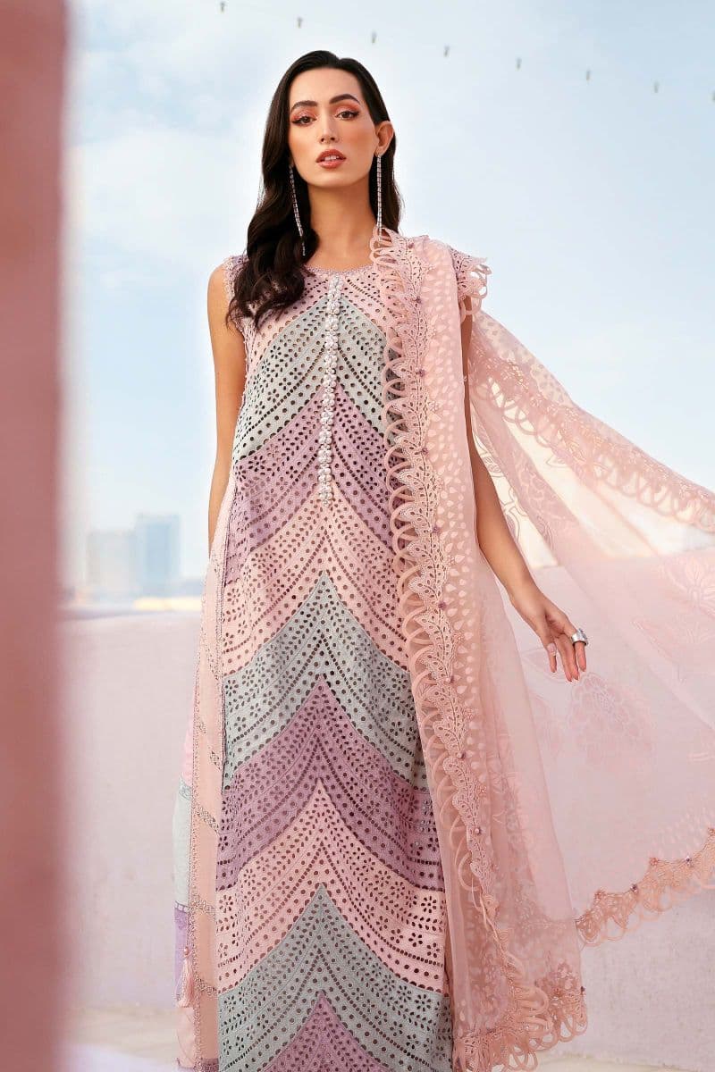 3 Piece Unstitched Embroidered Lawn Suit thumbnail