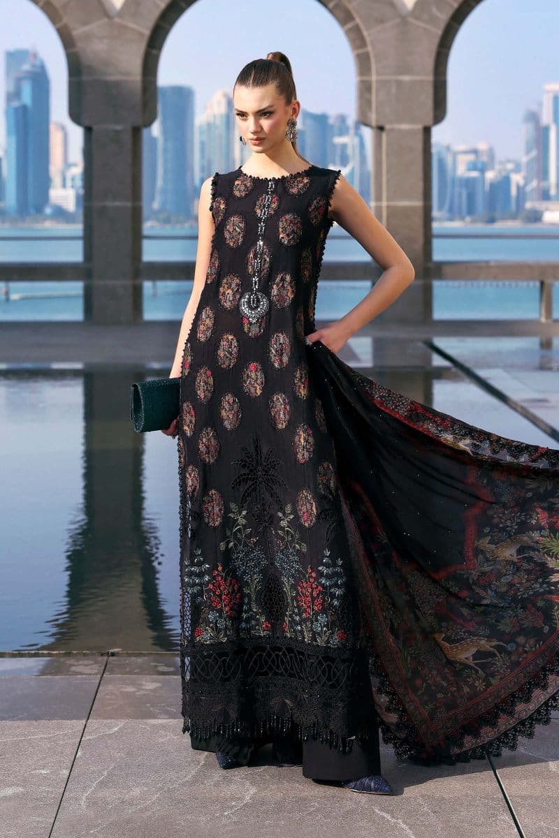 3 Piece Unstitched Embroidered Jacquard Lawn Suit thumbnail