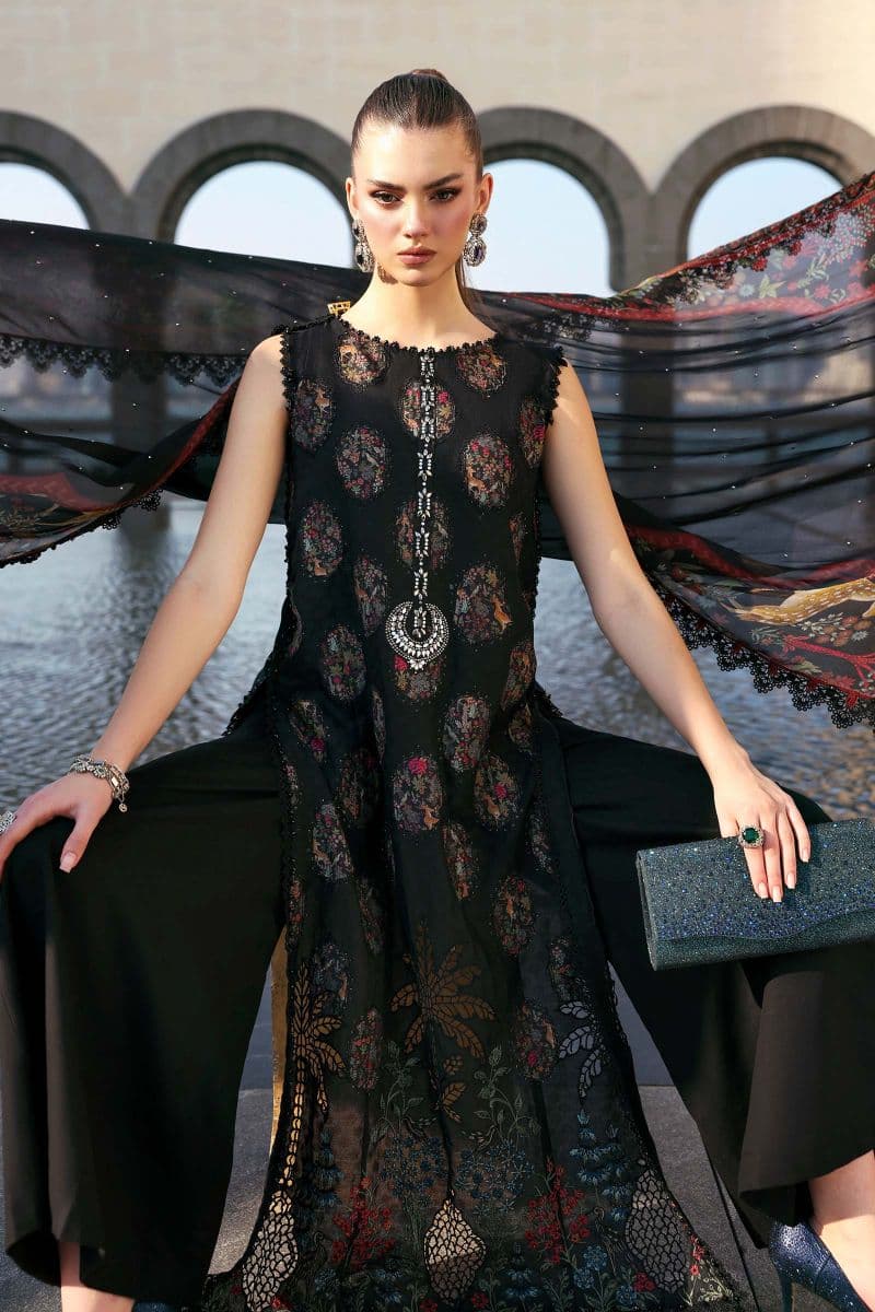 3 Piece Unstitched Embroidered Jacquard Lawn Suit thumbnail