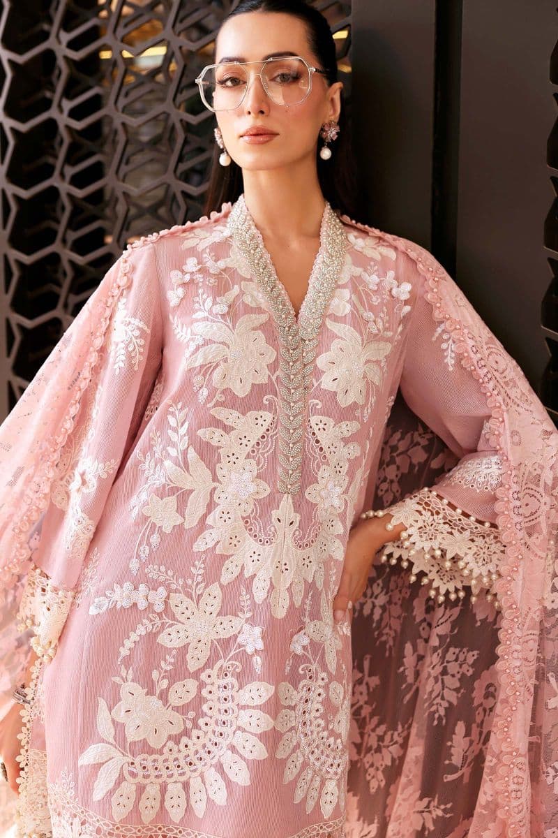 3 Piece Unstitched Embroidered Lawn Karandi Suit thumbnail