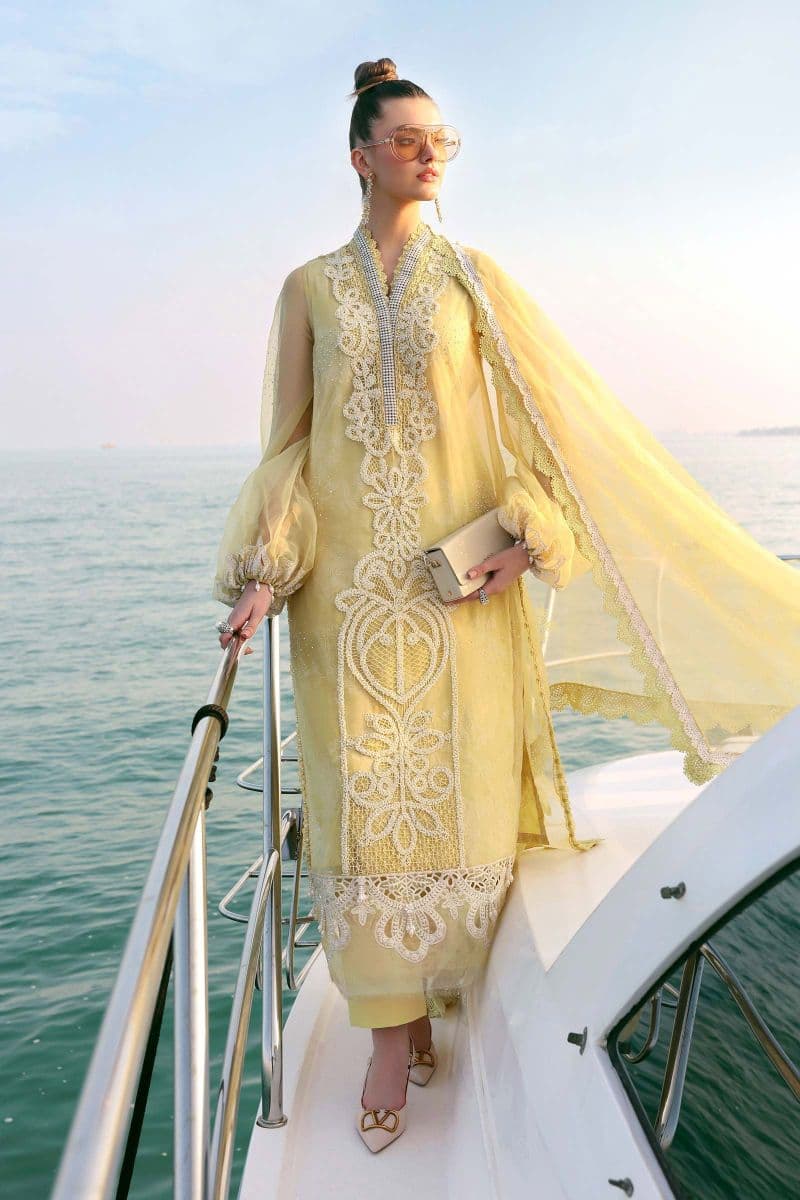 3 Piece Unstitched Embroidered Organza Suit thumbnail