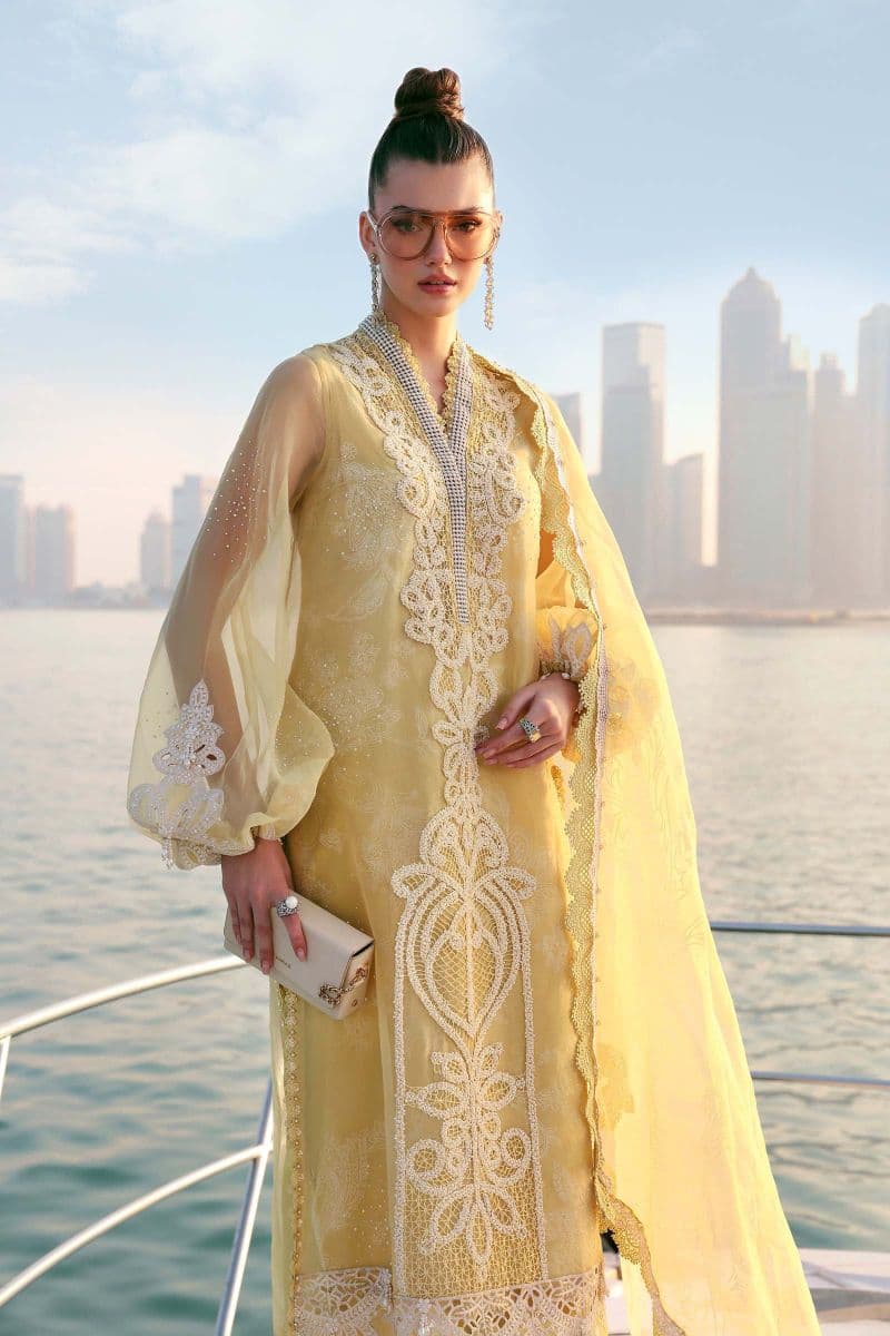 3 Piece Unstitched Embroidered Organza Suit thumbnail