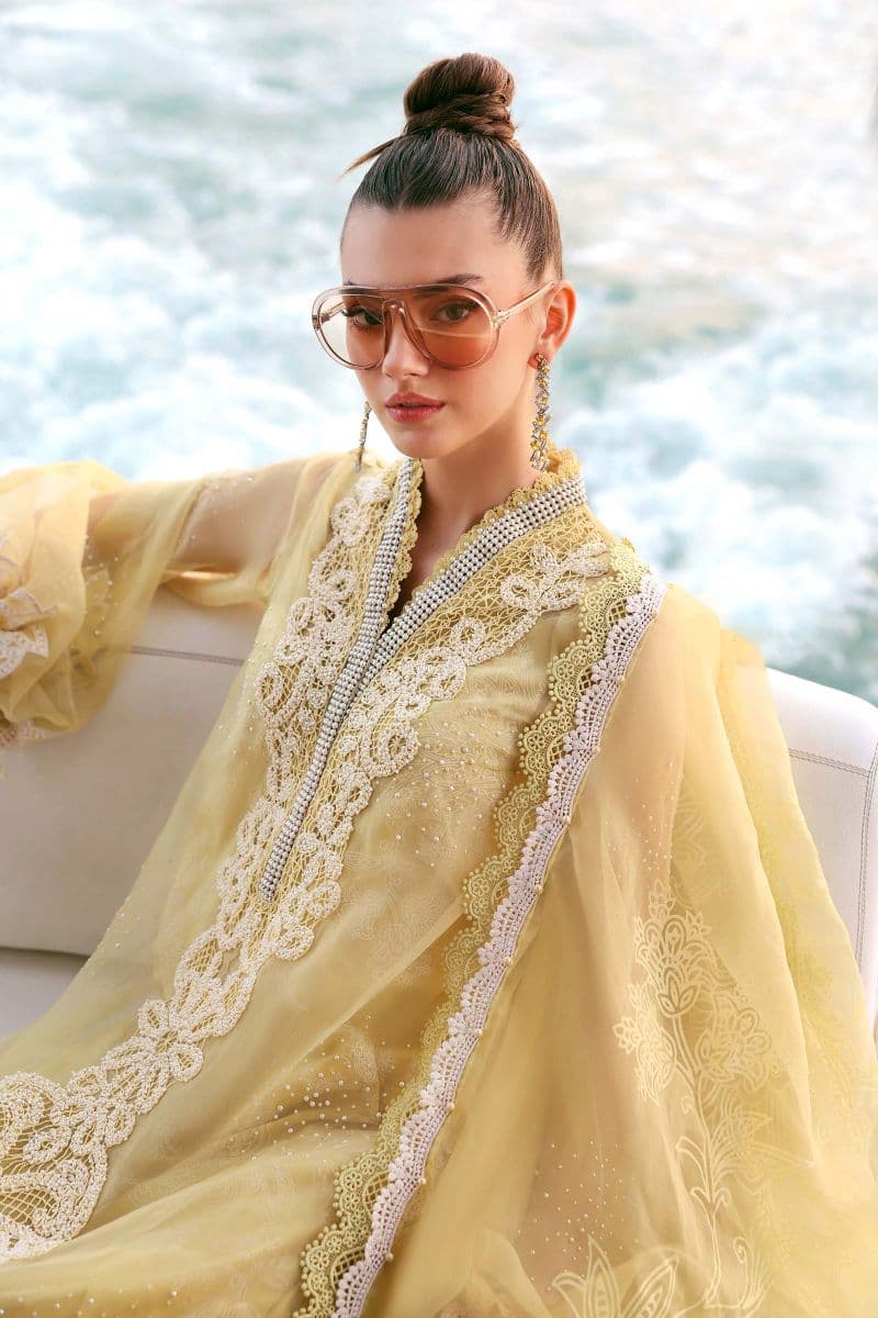 3 Piece Unstitched Embroidered Organza Suit thumbnail